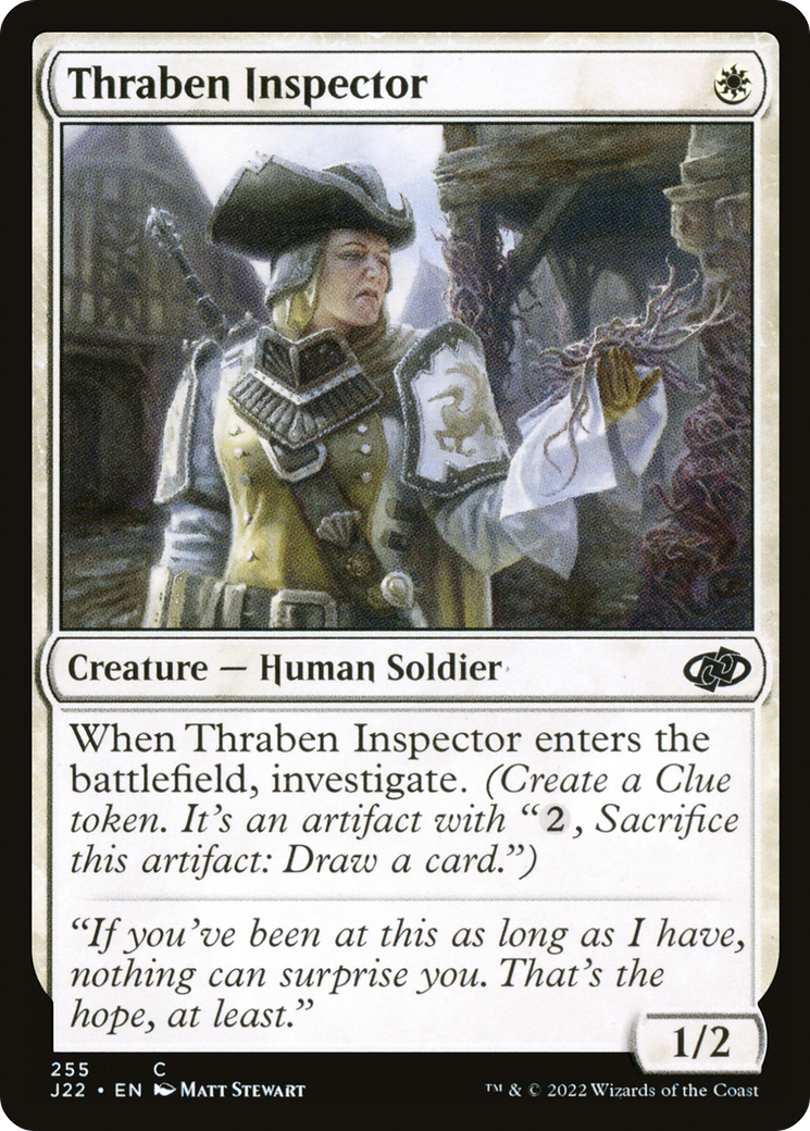 Thraben Inspector (J22-255) - Jumpstart 2022 - Premium MTG Single from Wizards of the Coast - Just $0.08! Shop now at Game Crave Tournament Store
