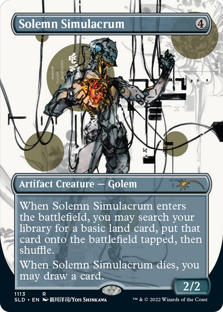 Solemn Simulacrum (SLD-1113) - Secret Lair Drop (Borderless) Foil - Premium MTG Single from Wizards of the Coast - Just $8.87! Shop now at Game Crave Tournament Store