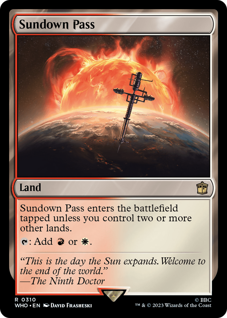 Sundown Pass (WHO-310) - Doctor Who - Premium MTG Single from Wizards of the Coast - Just $1.25! Shop now at Game Crave Tournament Store