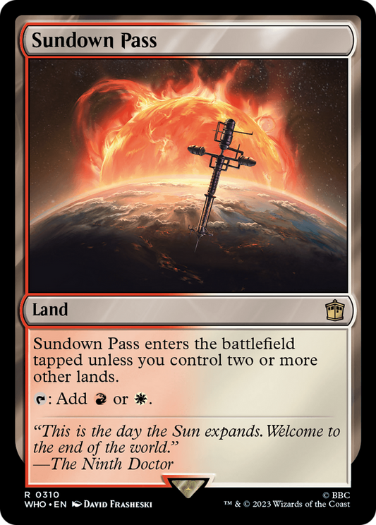Sundown Pass (WHO-310) - Doctor Who - Premium MTG Single from Wizards of the Coast - Just $1.25! Shop now at Game Crave Tournament Store
