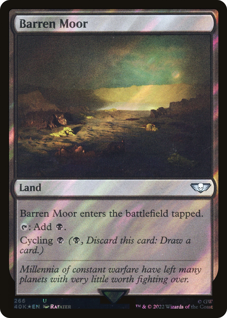 Barren Moor (40K-266★) - Warhammer 40,000 Commander Foil - Premium MTG Single from Wizards of the Coast - Just $0.14! Shop now at Game Crave Tournament Store