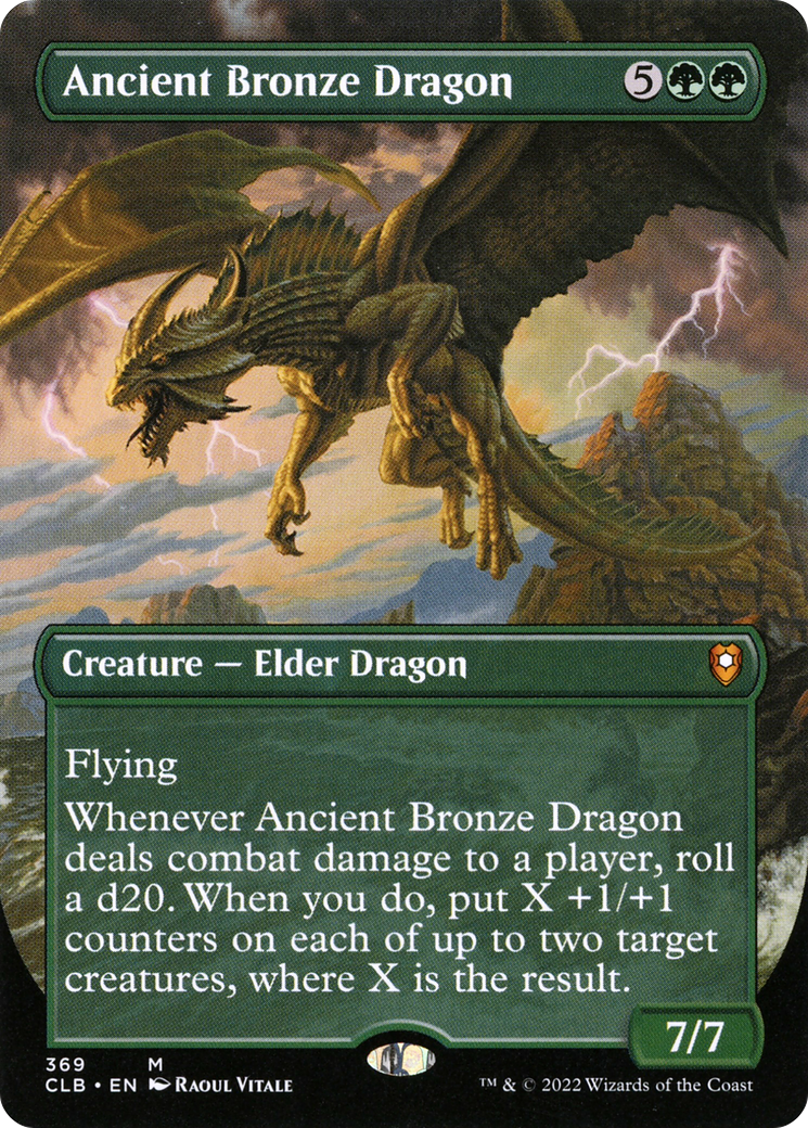 Ancient Bronze Dragon (CLB-369) - Commander Legends: Battle for Baldur's Gate (Borderless) Foil - Premium MTG Single from Wizards of the Coast - Just $11.41! Shop now at Game Crave Tournament Store