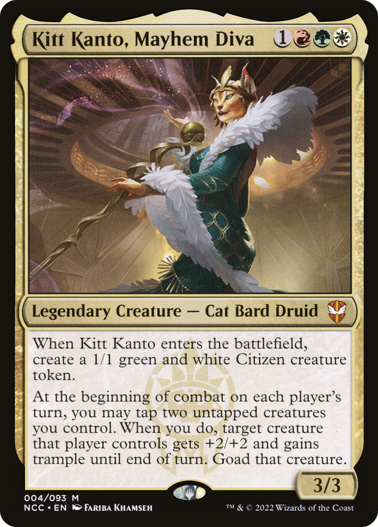 Kitt Kanto, Mayhem Diva (NCC-004) - New Capenna Commander Foil - Premium MTG Single from Wizards of the Coast - Just $0.08! Shop now at Game Crave Tournament Store