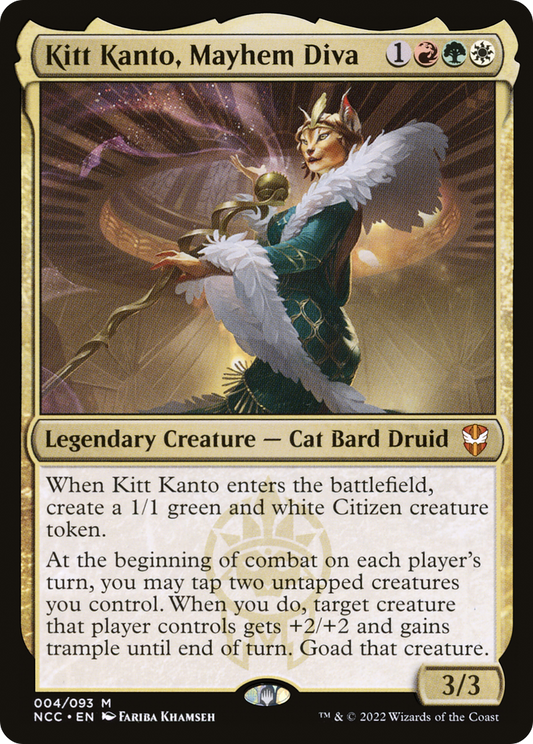 Kitt Kanto, Mayhem Diva (NCC-004) - New Capenna Commander Foil - Premium MTG Single from Wizards of the Coast - Just $0.08! Shop now at Game Crave Tournament Store