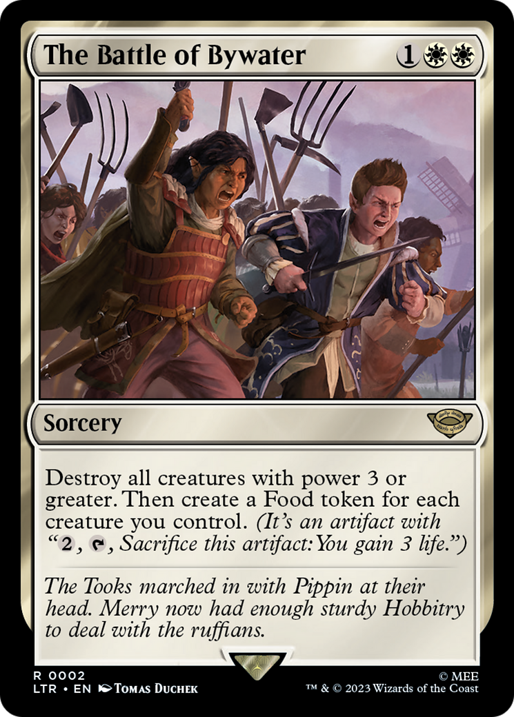 The Battle of Bywater (LTR-002) - The Lord of the Rings: Tales of Middle-earth Foil - Premium MTG Single from Wizards of the Coast - Just $0.61! Shop now at Game Crave Tournament Store