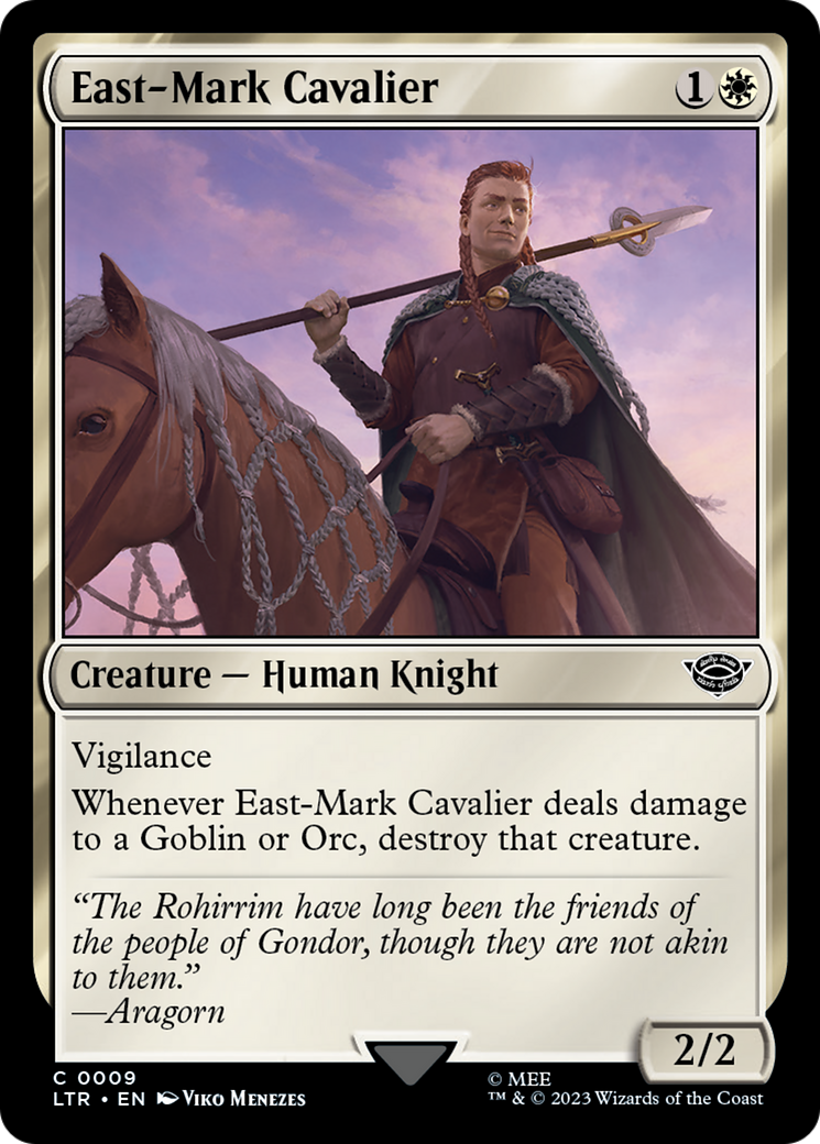 East-Mark Cavalier (LTR-009) - The Lord of the Rings: Tales of Middle-earth - Premium MTG Single from Wizards of the Coast - Just $0.08! Shop now at Game Crave Tournament Store