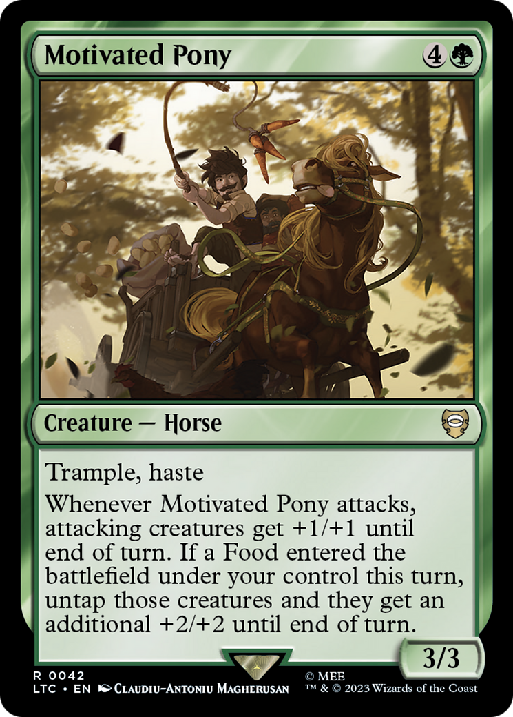 Motivated Pony (LTC-042) - Tales of Middle-earth Commander - Premium MTG Single from Wizards of the Coast - Just $0.08! Shop now at Game Crave Tournament Store