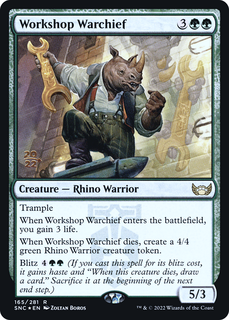 Workshop Warchief (PSNC-165S) - Streets of New Capenna Promos Foil - Premium MTG Single from Wizards of the Coast - Just $0.09! Shop now at Game Crave Tournament Store