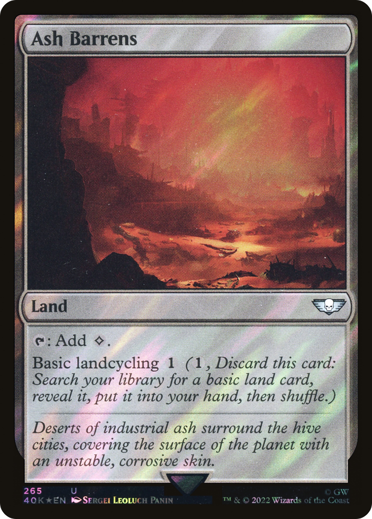 Ash Barrens (40K-265★) - Warhammer 40,000 Commander Foil - Premium MTG Single from Wizards of the Coast - Just $0.10! Shop now at Game Crave Tournament Store