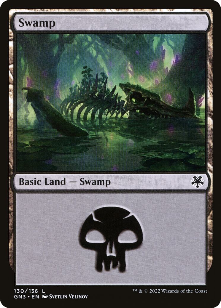 Swamp (GN3-130) - Game Night: Free-for-All - Premium MTG Single from Wizards of the Coast - Just $0.08! Shop now at Game Crave Tournament Store