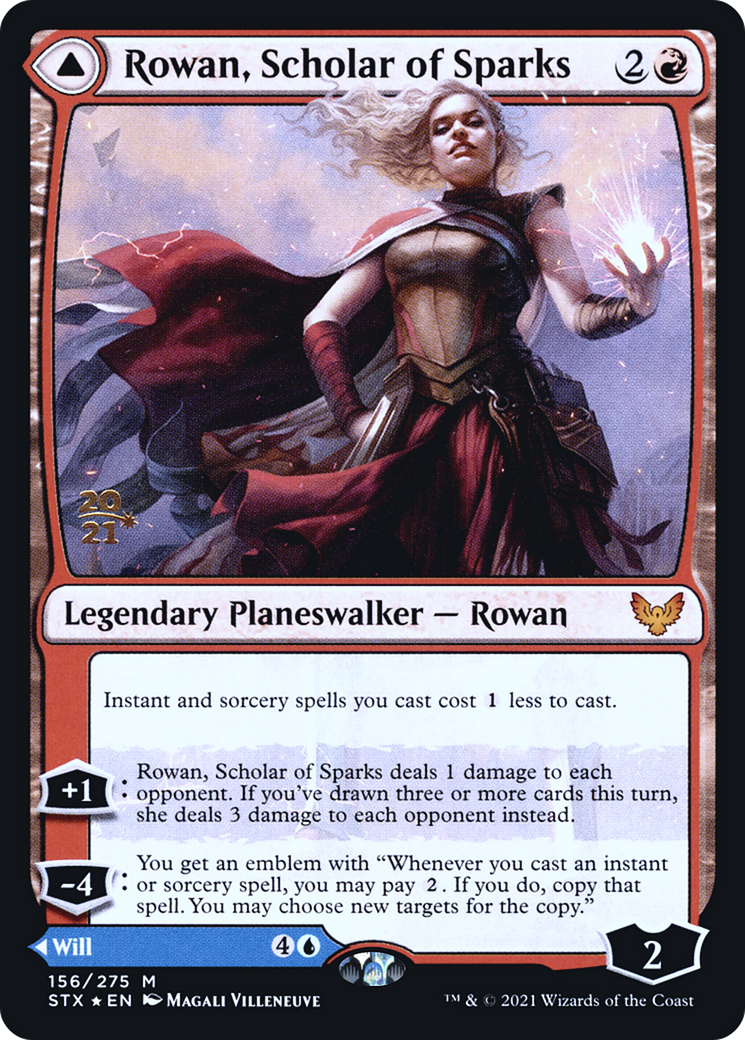 Rowan, Scholar of Sparks // Will, Scholar of Frost (PSTX-156S) - Strixhaven: School of Mages Promos Foil - Premium MTG Single from Wizards of the Coast - Just $1.86! Shop now at Game Crave Tournament Store