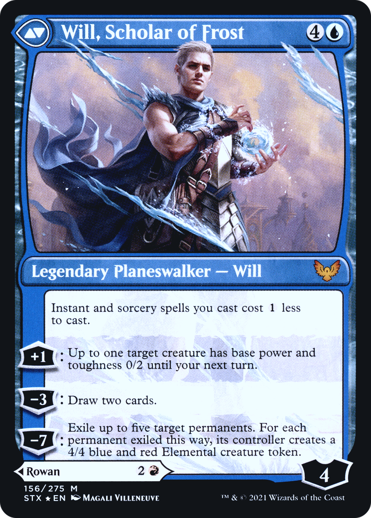 Rowan, Scholar of Sparks // Will, Scholar of Frost (PSTX-156S) - Strixhaven: School of Mages Promos Foil - Premium MTG Single from Wizards of the Coast - Just $1.86! Shop now at Game Crave Tournament Store