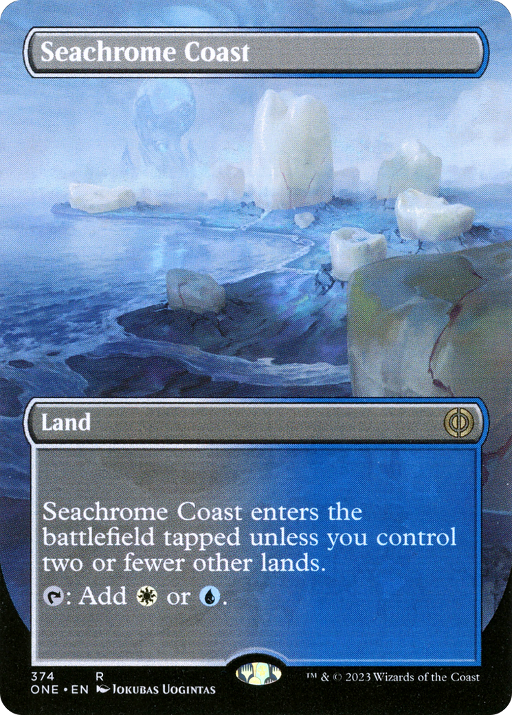 Seachrome Coast (ONE-374) - Phyrexia: All Will Be One (Borderless) - Premium MTG Single from Wizards of the Coast - Just $0.53! Shop now at Game Crave Tournament Store