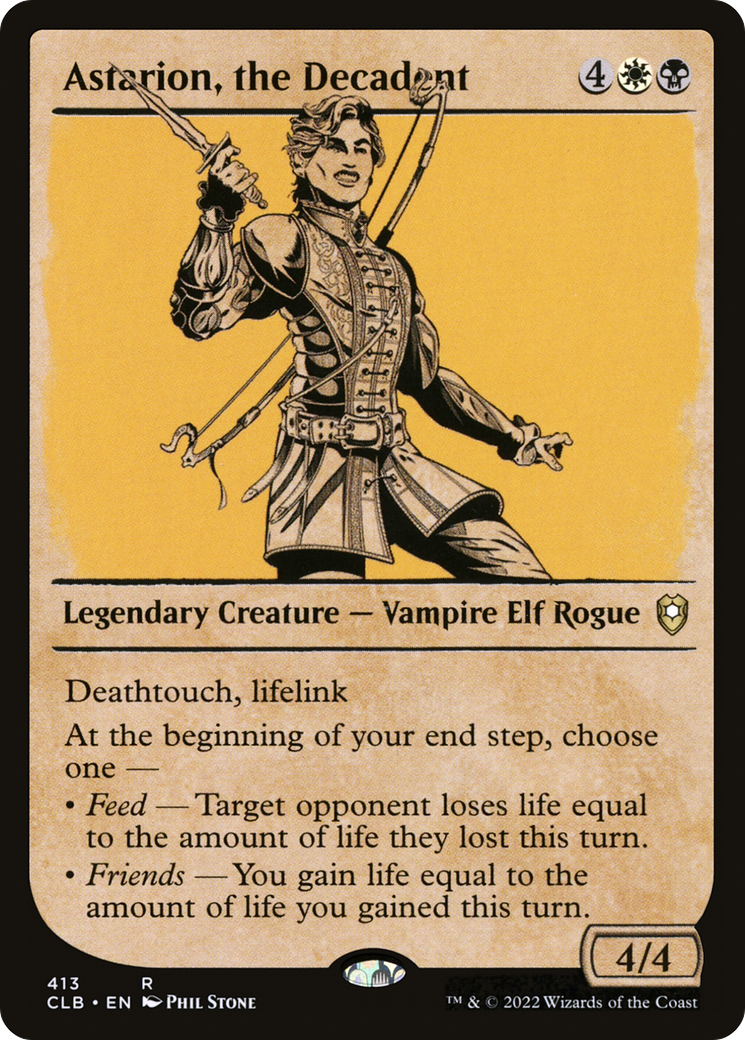 Astarion, the Decadent (CLB-413) - Commander Legends: Battle for Baldur's Gate: (Showcase) Foil - Premium MTG Single from Wizards of the Coast - Just $0.48! Shop now at Game Crave Tournament Store