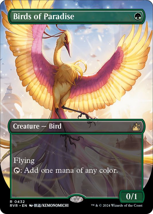 Birds of Paradise (RVR-432) - Ravnica Remastered (Borderless) - Premium MTG Single from Wizards of the Coast - Just $2.33! Shop now at Game Crave Tournament Store