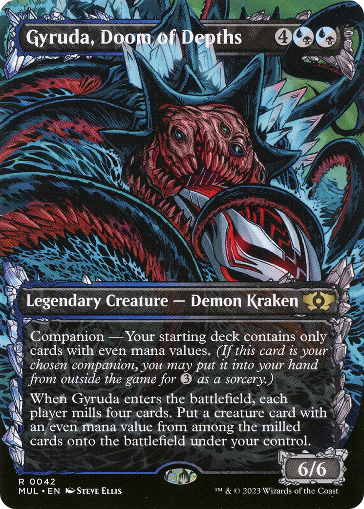 Gyruda, Doom of Depths (MUL-042) - Multiverse Legends: (Showcase) (Borderless) - Premium MTG Single from Wizards of the Coast - Just $0.10! Shop now at Game Crave Tournament Store