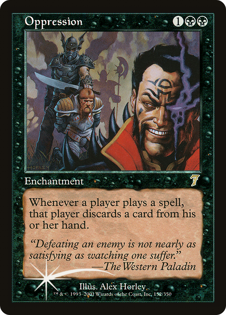 Oppression (7ED-152★) - Seventh Edition Foil - Premium MTG Single from Wizards of the Coast - Just $34.96! Shop now at Game Crave Tournament Store