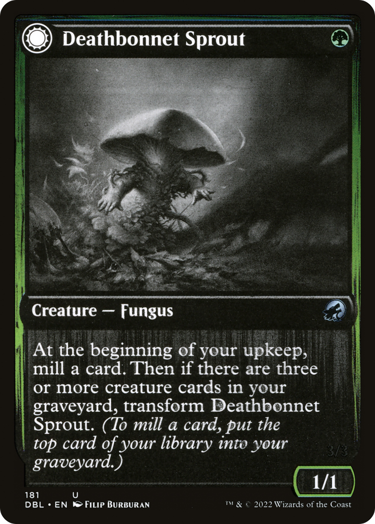 Deathbonnet Sprout // Deathbonnet Hulk (DBL-181) - Innistrad: Double Feature: (Double Faced Transform) Foil - Premium MTG Single from Wizards of the Coast - Just $0.55! Shop now at Game Crave Tournament Store