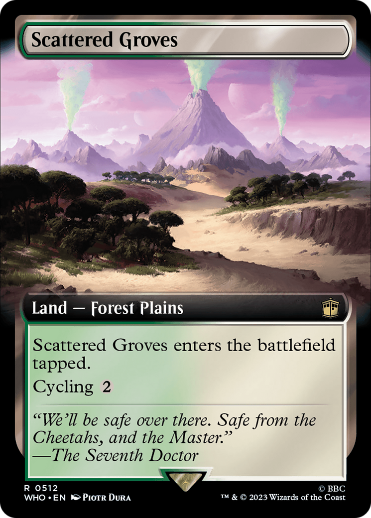 Scattered Groves (WHO-512) - Doctor Who: (Extended Art) - Premium MTG Single from Wizards of the Coast - Just $0.08! Shop now at Game Crave Tournament Store