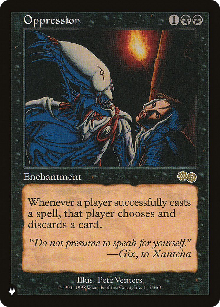 Oppression (PLIST-1194) - The List - Premium MTG Single from Wizards of the Coast - Just $1.28! Shop now at Game Crave Tournament Store