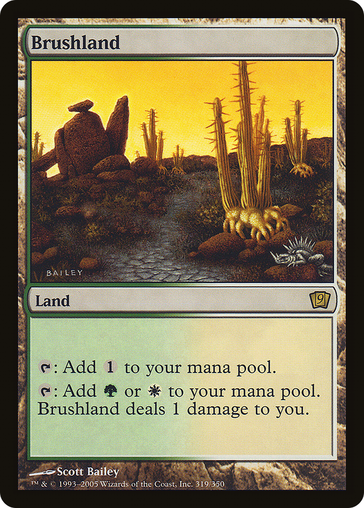 Brushland (9ED-319★) - Ninth Edition Foil - Premium MTG Single from Wizards of the Coast - Just $16.80! Shop now at Game Crave Tournament Store