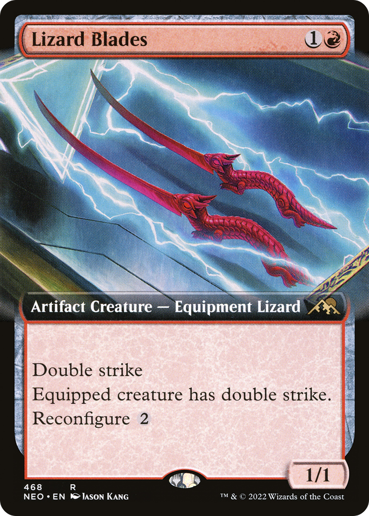 Lizard Blades (NEO-468) - Kamigawa: Neon Dynasty: (Extended Art) Foil - Premium MTG Single from Wizards of the Coast - Just $1.01! Shop now at Game Crave Tournament Store