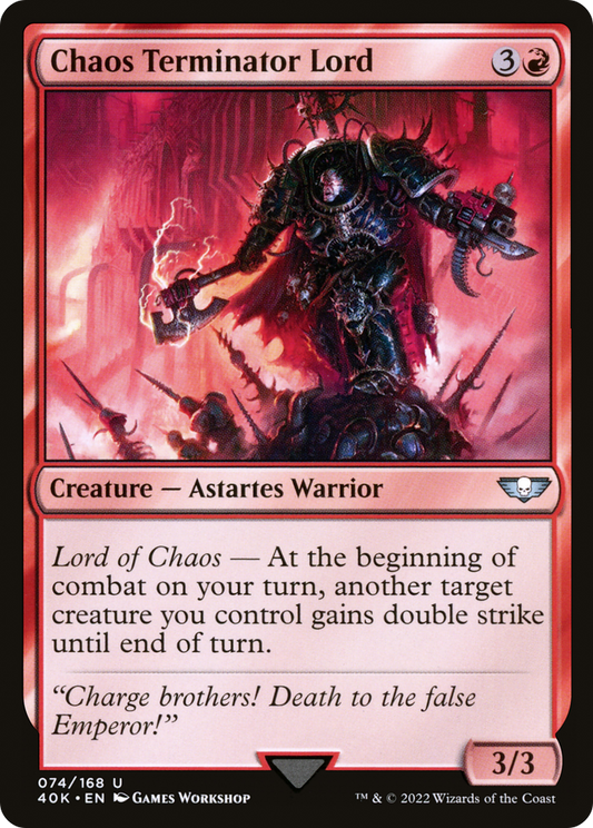 Chaos Terminator Lord (40K-074) - Warhammer 40,000 Commander - Premium MTG Single from Wizards of the Coast - Just $0.35! Shop now at Game Crave Tournament Store