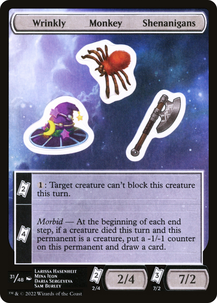 Wrinkly Monkey Shenanigans (SUNF-031) - Unfinity Sticker Sheets - Premium MTG Single from Wizards of the Coast - Just $0.08! Shop now at Game Crave Tournament Store