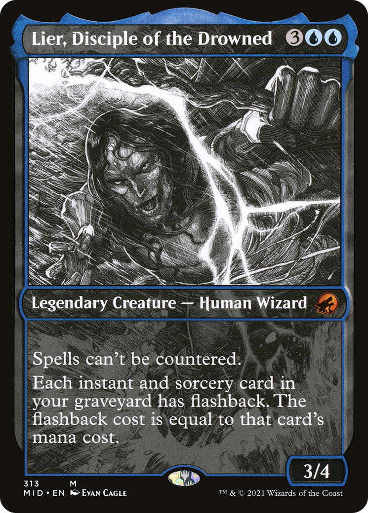 Lier, Disciple of the Drowned (MID-313) - Innistrad: Midnight Hunt: (Showcase) - Premium MTG Single from Wizards of the Coast - Just $0.85! Shop now at Game Crave Tournament Store