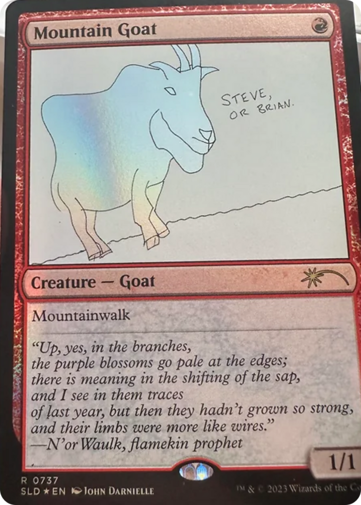 Mountain Goat (SLD-737) - Secret Lair Drop - Premium MTG Single from Wizards of the Coast - Just $0.91! Shop now at Game Crave Tournament Store