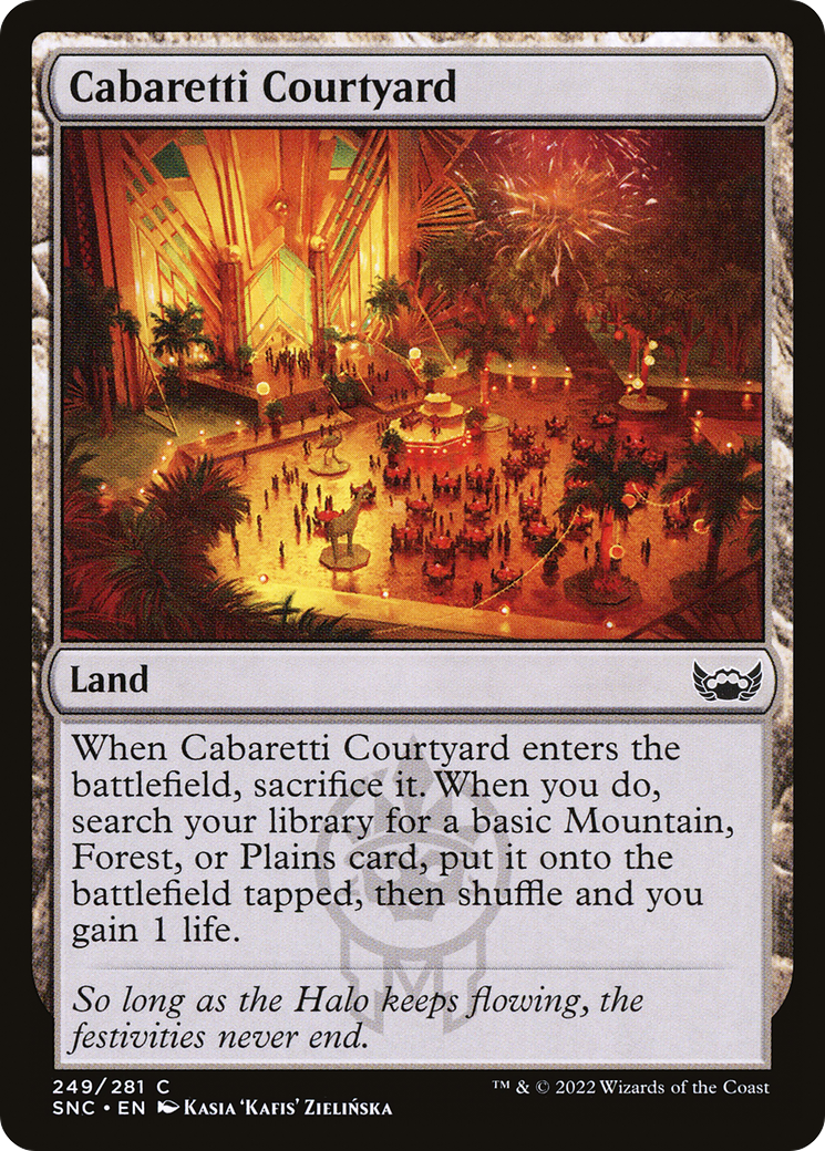 Cabaretti Courtyard (SNC-249) - Streets of New Capenna Foil - Premium MTG Single from Wizards of the Coast - Just $0.11! Shop now at Game Crave Tournament Store