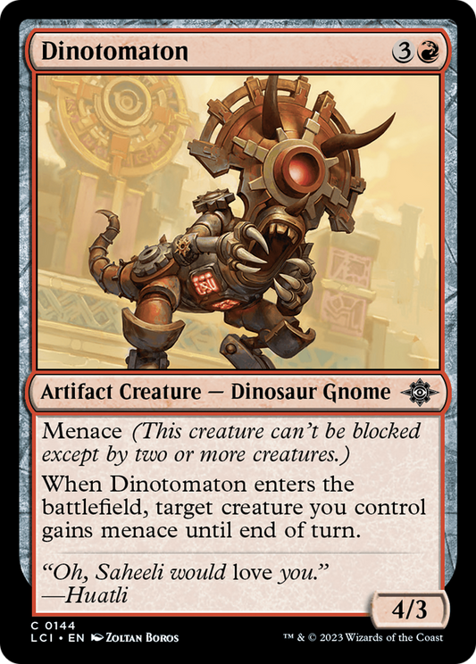 Dinotomaton (LCI-144) - The Lost Caverns of Ixalan - Premium MTG Single from Wizards of the Coast - Just $0.08! Shop now at Game Crave Tournament Store