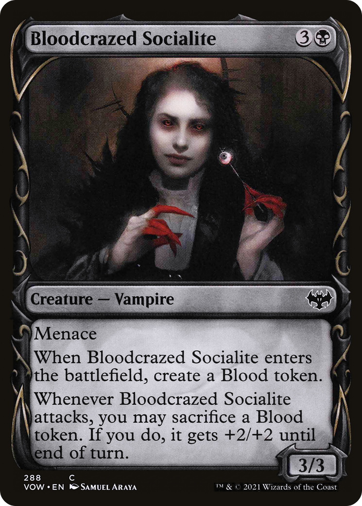 Bloodcrazed Socialite (VOW-288) - Innistrad: Crimson Vow: (Showcase) - Premium MTG Single from Wizards of the Coast - Just $0.08! Shop now at Game Crave Tournament Store