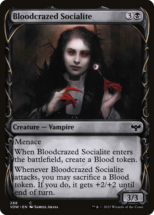 Bloodcrazed Socialite (VOW-288) - Innistrad: Crimson Vow: (Showcase) - Premium MTG Single from Wizards of the Coast - Just $0.08! Shop now at Game Crave Tournament Store
