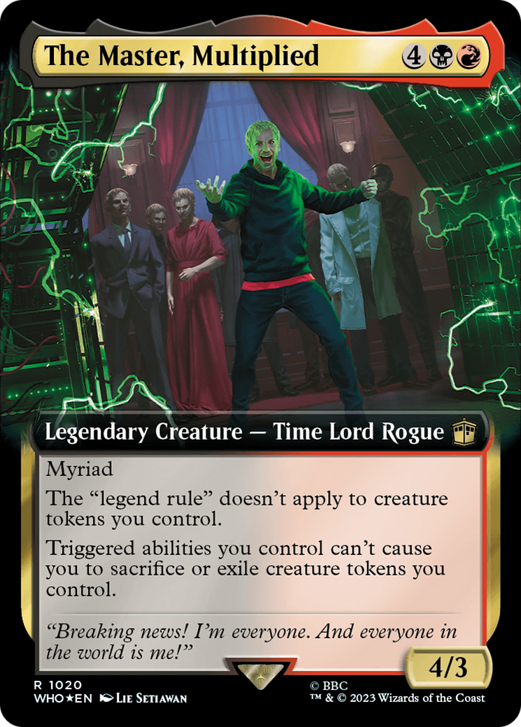 The Master, Multiplied (WHO-1020) - Doctor Who: (Extended Art) Foil - Premium MTG Single from Wizards of the Coast - Just $7.49! Shop now at Game Crave Tournament Store