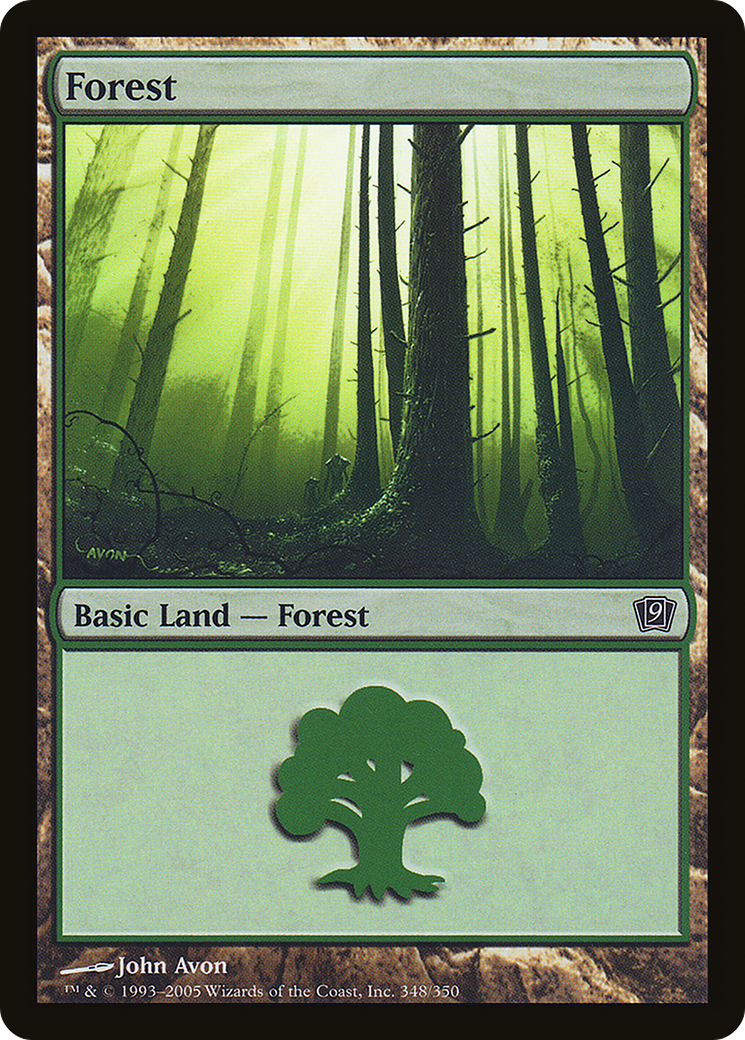 Forest (9ED-348★) - Ninth Edition Foil - Premium MTG Single from Wizards of the Coast - Just $0.47! Shop now at Game Crave Tournament Store