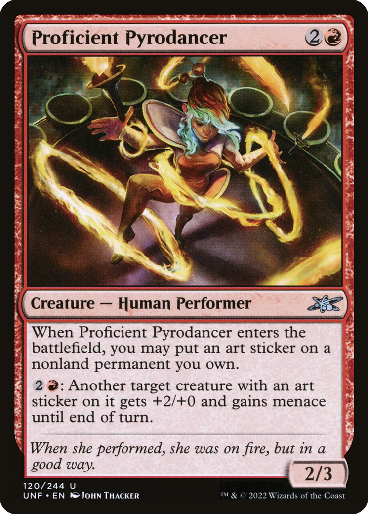Proficient Pyrodancer (UNF-120) - Unfinity - Premium MTG Single from Wizards of the Coast - Just $0.25! Shop now at Game Crave Tournament Store
