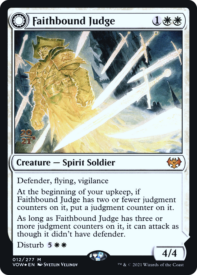 Faithbound Judge // Sinner's Judgment (PVOW-12S) - Innistrad: Crimson Vow Promos: (Double Faced Transform) Foil - Premium MTG Single from Wizards of the Coast - Just $0.49! Shop now at Game Crave Tournament Store