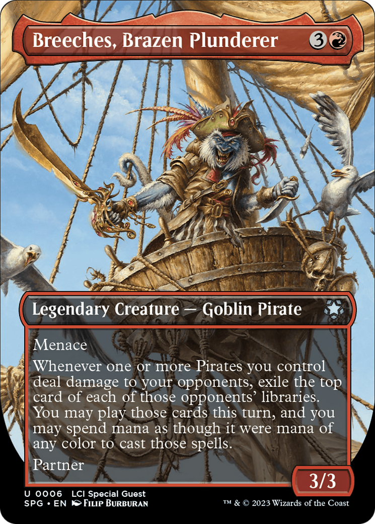 Breeches, Brazen Plunderer (SPG-006) - Special Guests (Borderless) Foil - Premium MTG Single from Wizards of the Coast - Just $1.01! Shop now at Game Crave Tournament Store