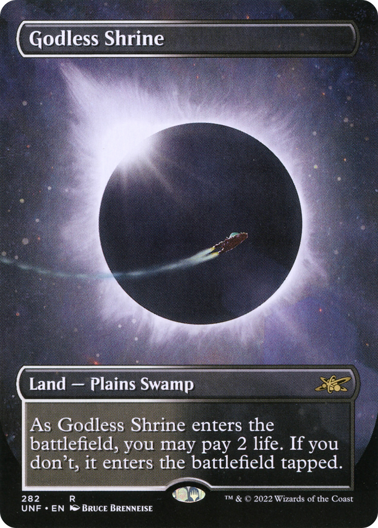 Godless Shrine (UNF-282) - Unfinity (Borderless) - Premium MTG Single from Wizards of the Coast - Just $7.59! Shop now at Game Crave Tournament Store