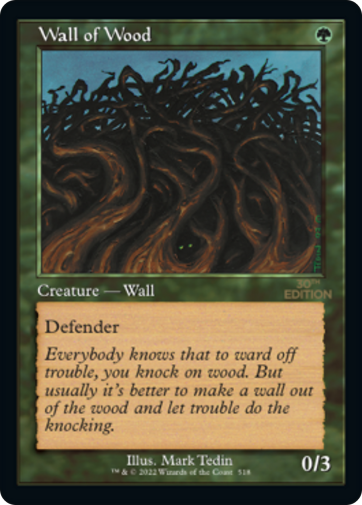 Wall of Wood (30A-518) - 30th Anniversary Edition - Premium MTG Single from Wizards of the Coast - Just $38.82! Shop now at Game Crave Tournament Store