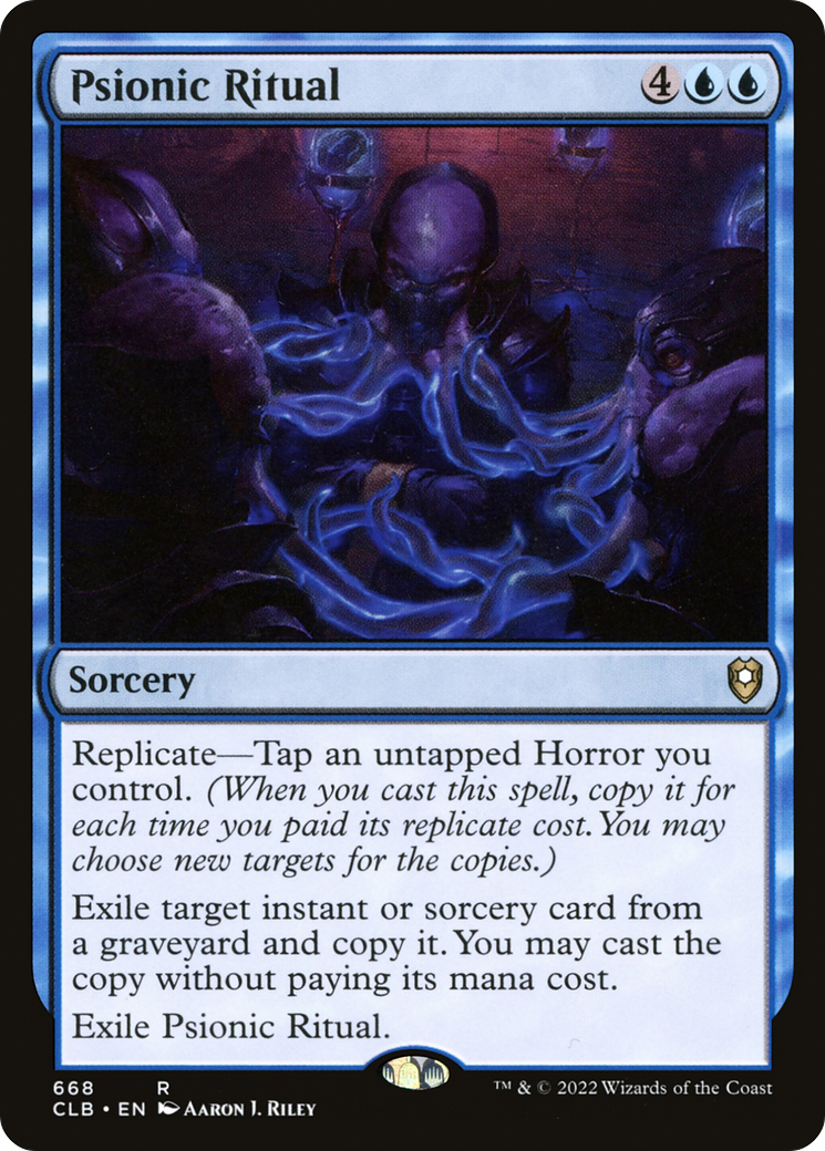 Psionic Ritual (CLB-668) - Commander Legends: Battle for Baldur's Gate - Premium MTG Single from Wizards of the Coast - Just $0.08! Shop now at Game Crave Tournament Store