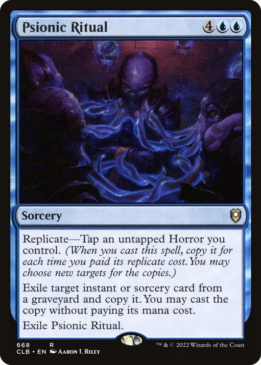 Psionic Ritual (CLB-668) - Commander Legends: Battle for Baldur's Gate - Premium MTG Single from Wizards of the Coast - Just $0.08! Shop now at Game Crave Tournament Store