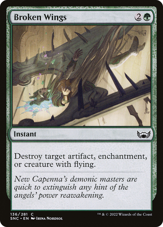 Broken Wings (SNC-136) - Streets of New Capenna - Premium MTG Single from Wizards of the Coast - Just $0.08! Shop now at Game Crave Tournament Store