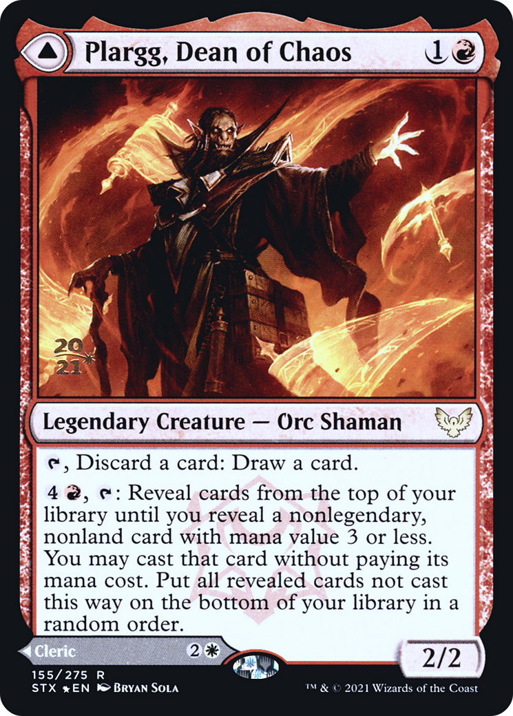 Plargg, Dean of Chaos // Augusta, Dean of Order (PSTX-155S) - Strixhaven: School of Mages Promos Foil - Premium MTG Single from Wizards of the Coast - Just $0.20! Shop now at Game Crave Tournament Store