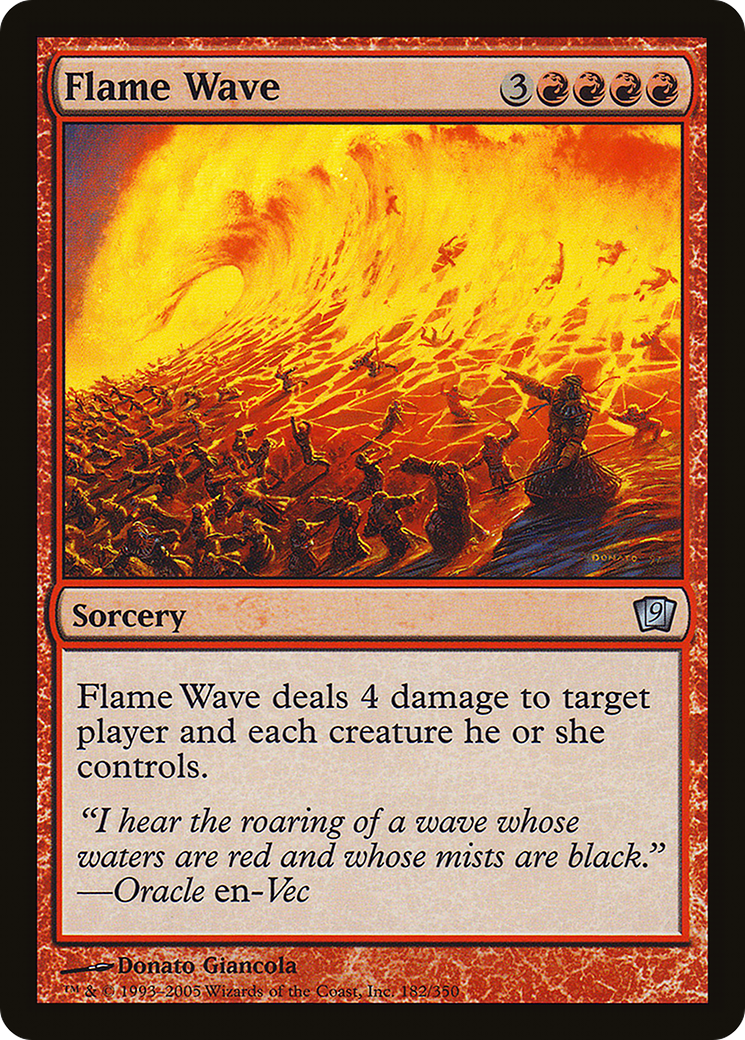 Flame Wave (9ED-182★) - Ninth Edition Foil - Premium MTG Single from Wizards of the Coast - Just $0.25! Shop now at Game Crave Tournament Store