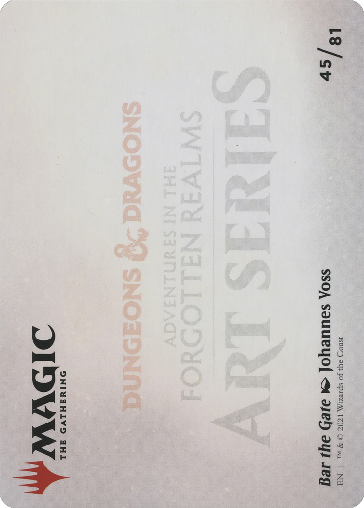 Bar the Gate // Bar the Gate (AAFR-045) - Adventures in the Forgotten Realms Art Series (Borderless) Foil - Premium MTG Single from Wizards of the Coast - Just $0! Shop now at Game Crave Tournament Store