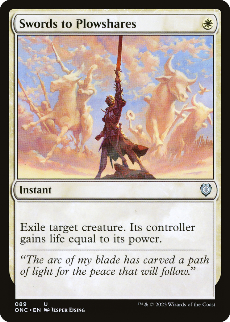 Swords to Plowshares (ONC-089) - Phyrexia: All Will Be One Commander - Premium MTG Single from Wizards of the Coast - Just $0.28! Shop now at Game Crave Tournament Store