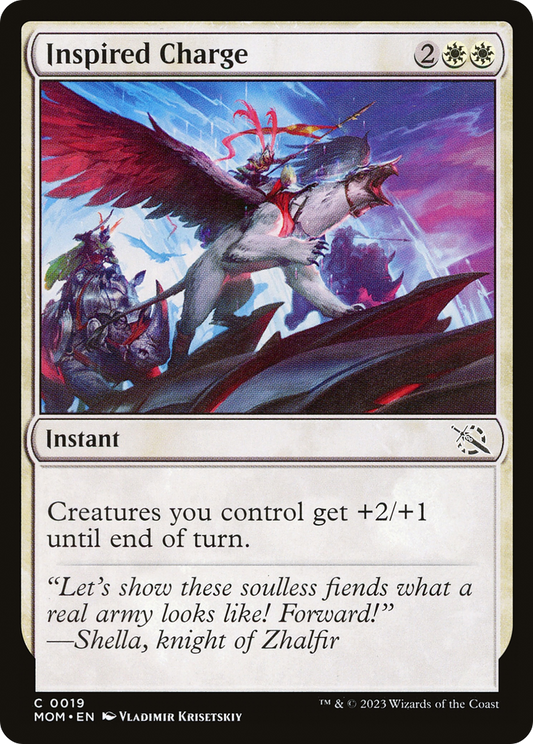 Inspired Charge (MOM-019) - March of the Machine Foil - Premium MTG Single from Wizards of the Coast - Just $0.25! Shop now at Game Crave Tournament Store