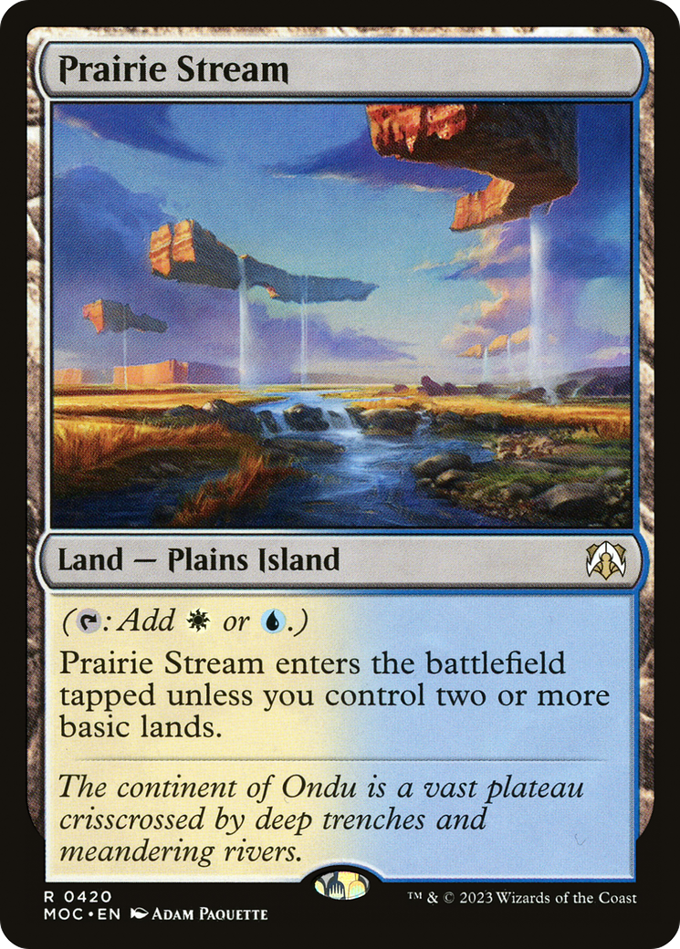 Prairie Stream (MOC-420) - March of the Machine Commander - Premium MTG Single from Wizards of the Coast - Just $0.25! Shop now at Game Crave Tournament Store